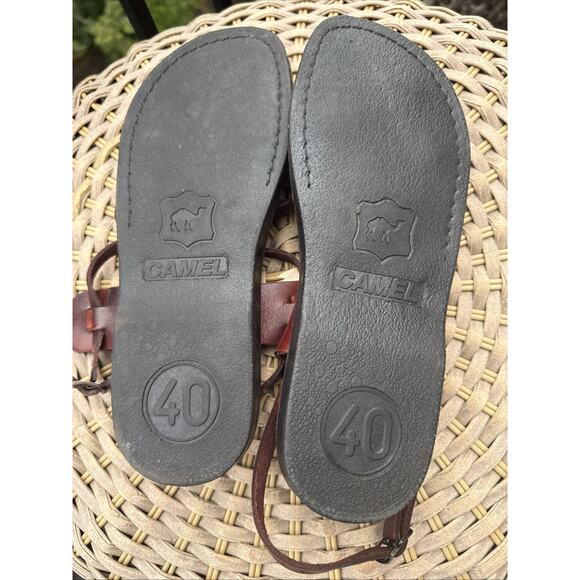 Camel Classic Style Original Leather Biblical Jesus Sandals Jerusalem 40 US 9 - Picture 8 of 16